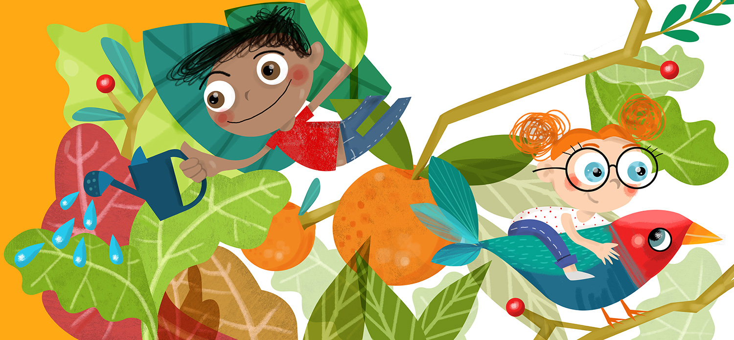 Ilustración infantil: Un mundo mágico de colores, formas e historias